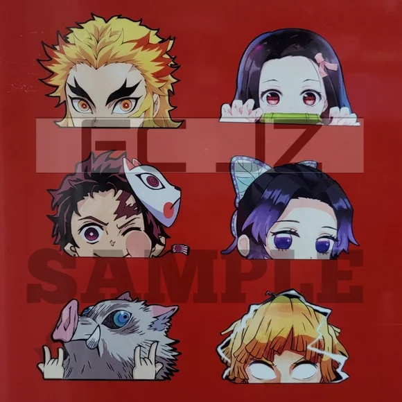 Lot of 6 - Demon Kimetsu No Yaiba SlayerAnime Vinyl Decals - NEW - Picture 10 of 11